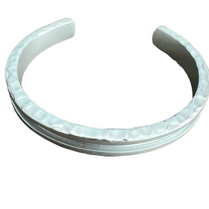 🍭6/$30 Hammered Silver Cuff Hair Tie Metallic Bracelet